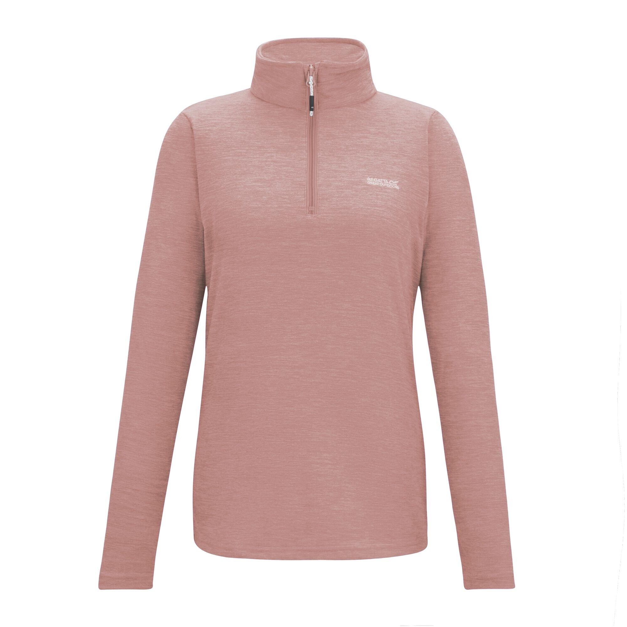 REGATTA Womens/Ladies Sweetheart Quarter Zip Fleece Top (Dusty Rose)