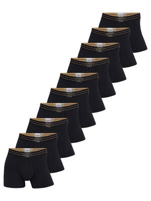 Fußball Retro Boxer eng anliegend atmungsaktiv Herren - Basic Organic schwarz
