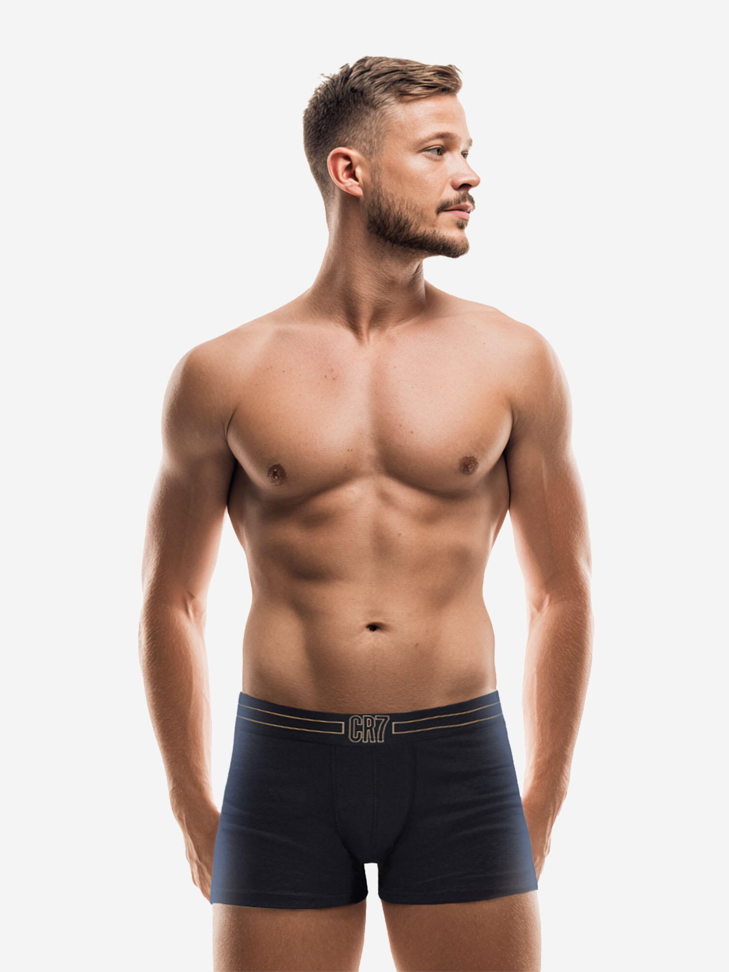 Fußball Retro Boxer eng anliegend atmungsaktiv Herren - Basic Organic schwarz 2/7