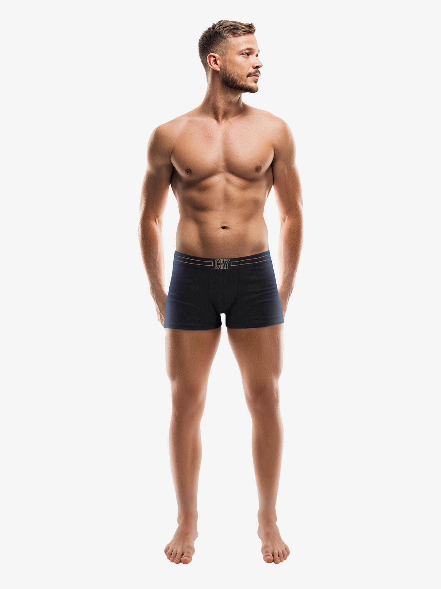 Fußball Retro Boxer eng anliegend atmungsaktiv Herren - Basic Organic schwarz 4/7