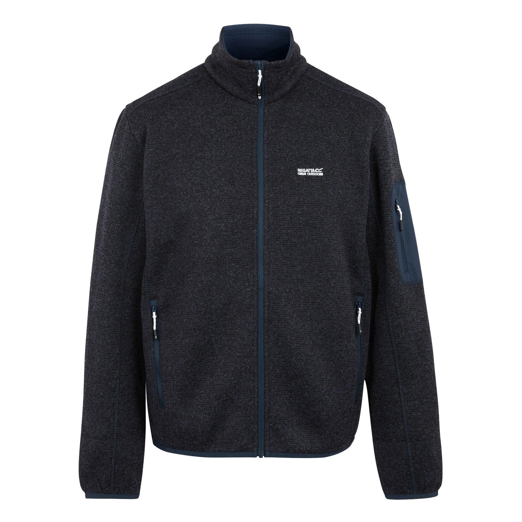REGATTA Mens Newhill Marl Full Zip Fleece Jacket (Navy)