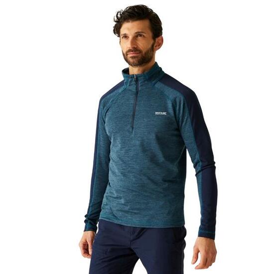 Heren Hepley Half Zip Fleecejack (Moonlight Denim/Navy)