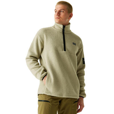 Heren twin tip half zip fleecejack (abbeystone)