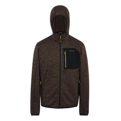 Heren newhill marl full zip fleecejack (moer bruin)