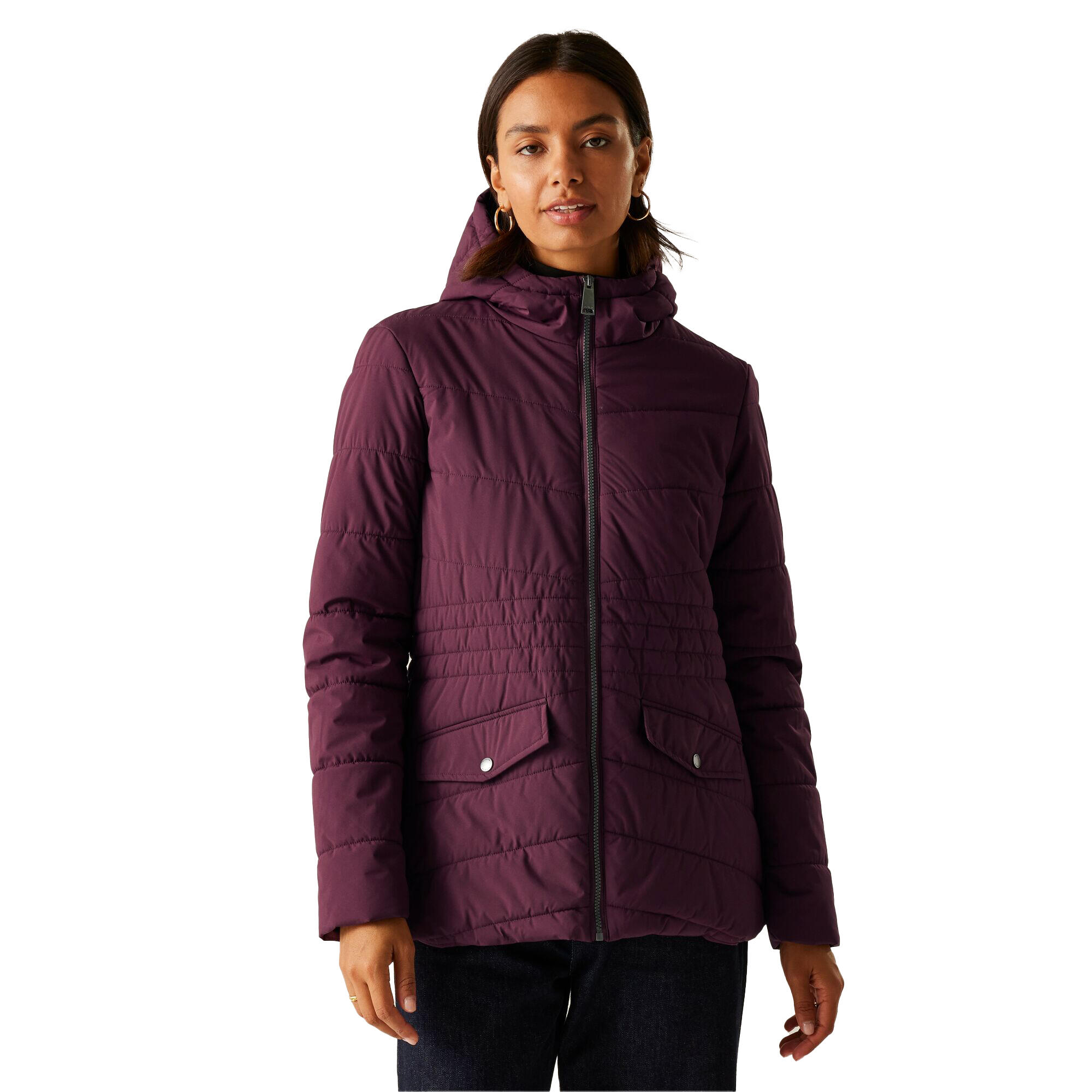 Womens/Ladies Agara Padded Jacket (Fig/Black) 4/5