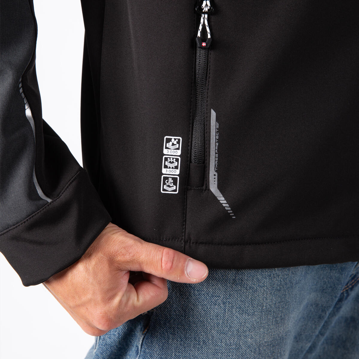 Kurtka męska softshell z kapturem AULP TIAGO Wodoodporna Oddychająca 5/7
