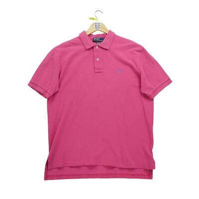 Second life - Kurzarm-Herren-Poloshirt Rosa - In gutem Zustand