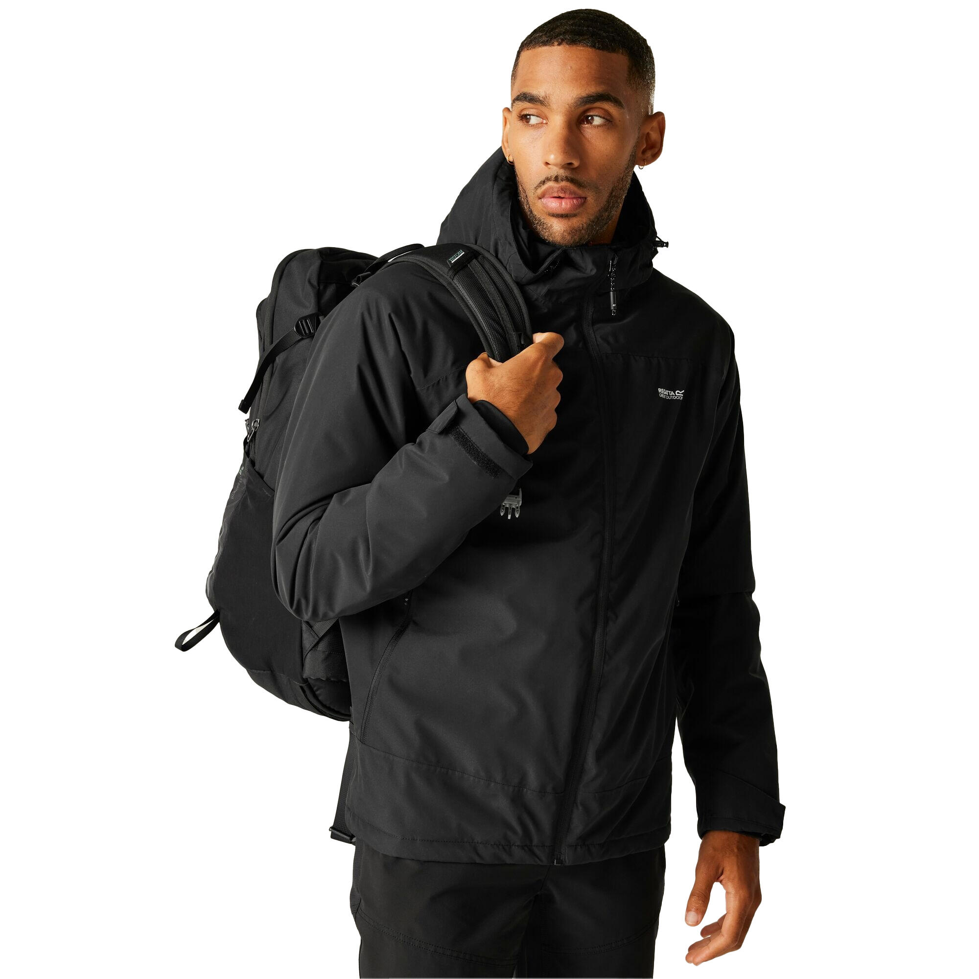 "Caspen" Jacke, wasserfest für , Isoliert Herren Schwarz 4/5