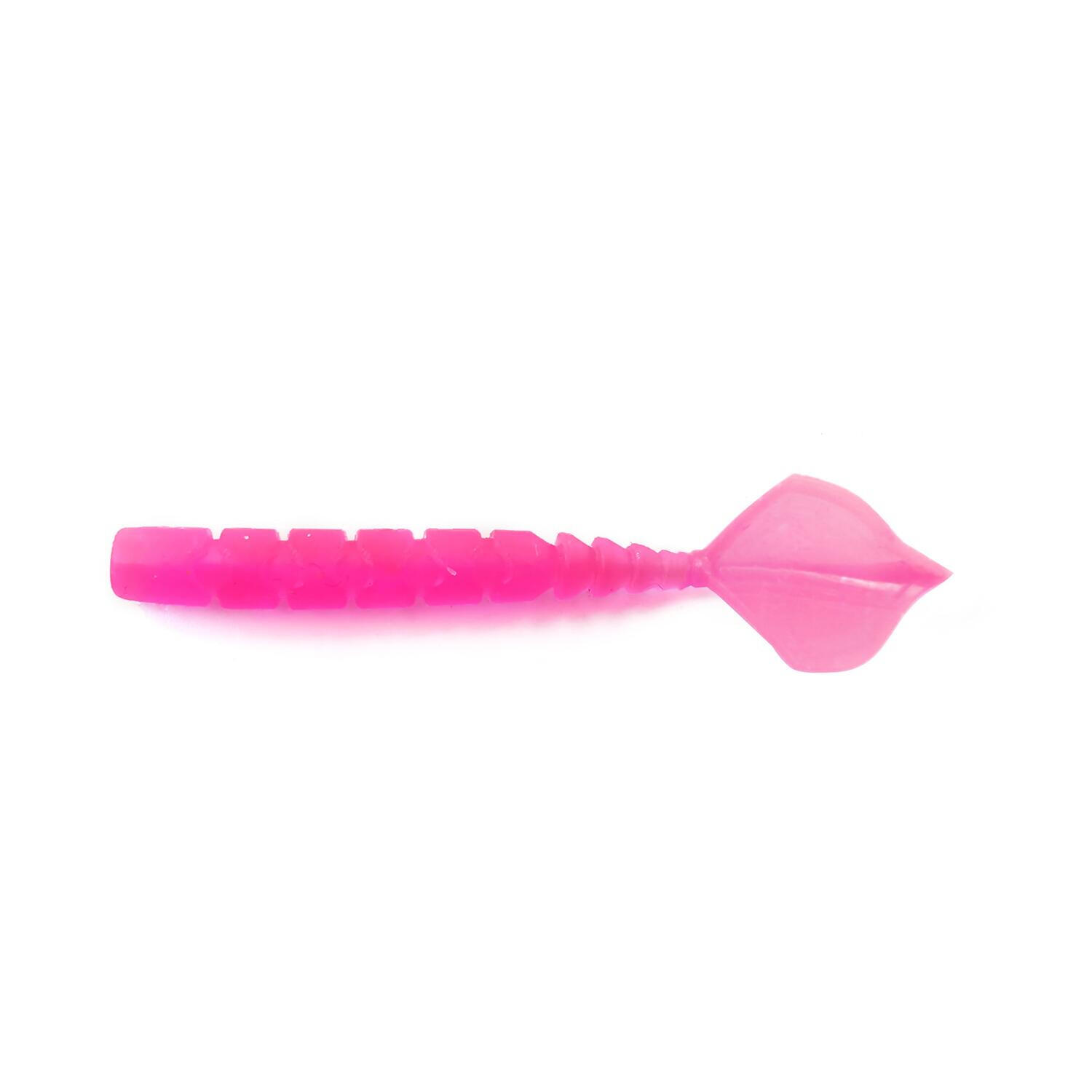 GRUB MUSTAD AJI MICRO HILA 4,3 CM UV CLEAR PINK, 12 BUC / PLIC