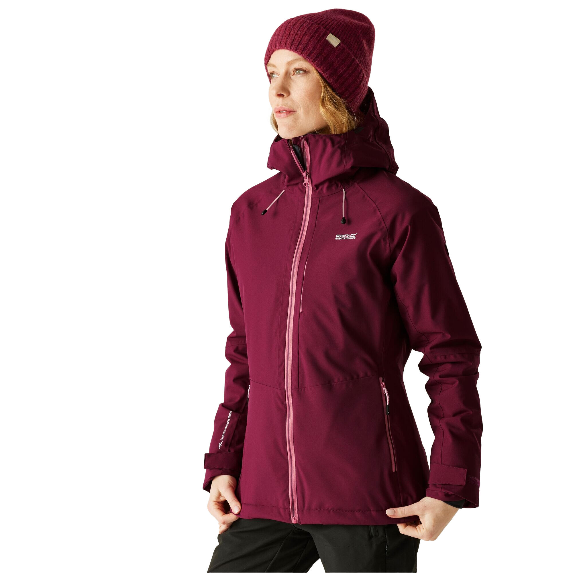 Veste Matelassée HIGHTON Femme (Rouge Sombre) 4/5