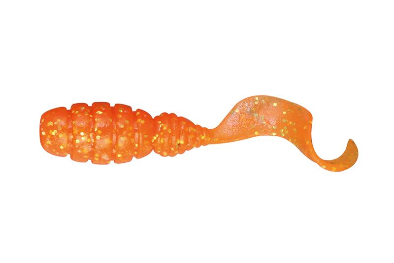 VIERME JACKALL GOODMEAL GRUB 1,5 INCH ORANGE GOLD FLAKE 8 BUC / PLIC