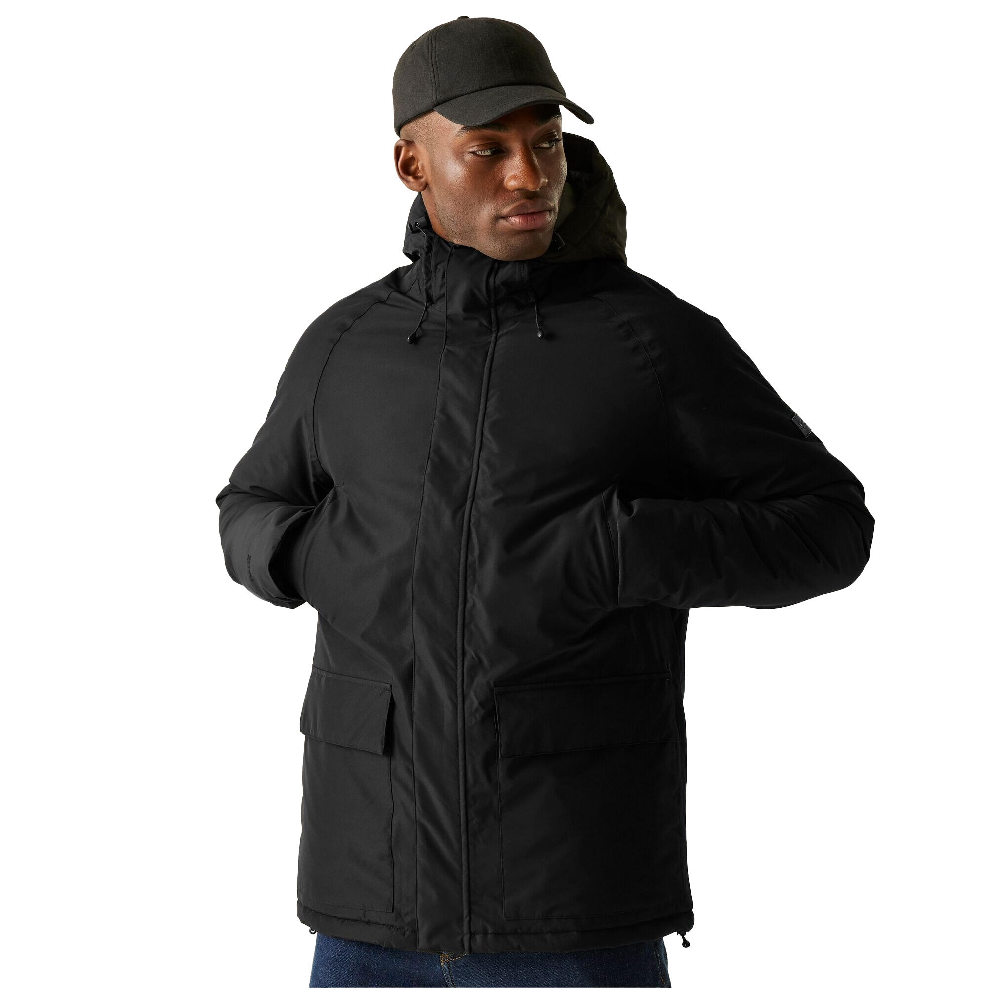 Mens Savon Insulated Waterproof Jacket (Black/Dark Grey) 4/5