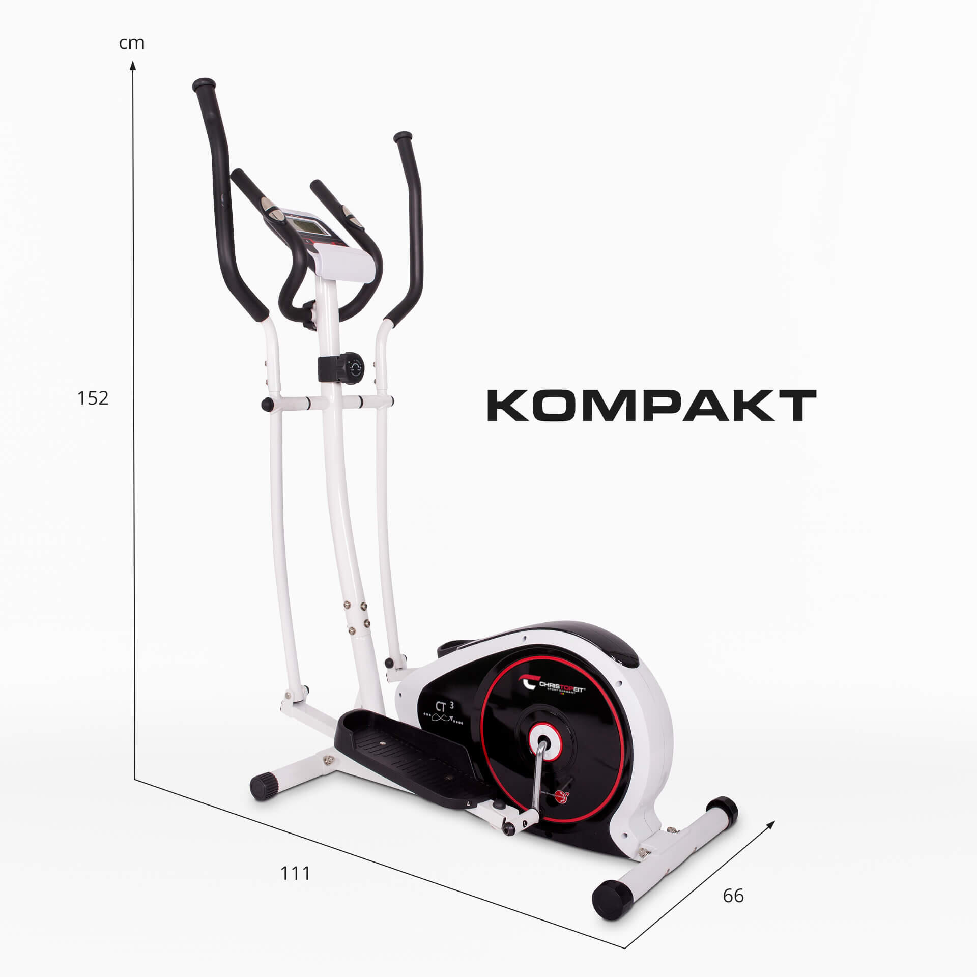 Vélo elliptique - silencieux - 8 niveaux de résistance - Tapis inclus - CT 3 3/7