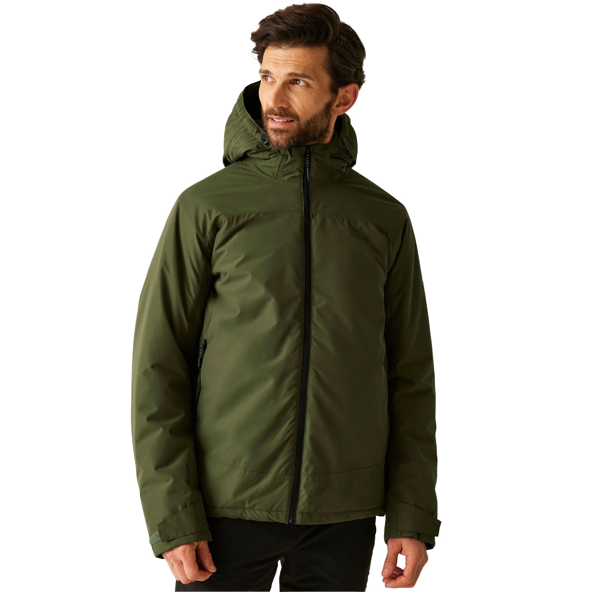 Mens Caspen Insulated Waterproof Jacket (Olive Green) | Decathlon