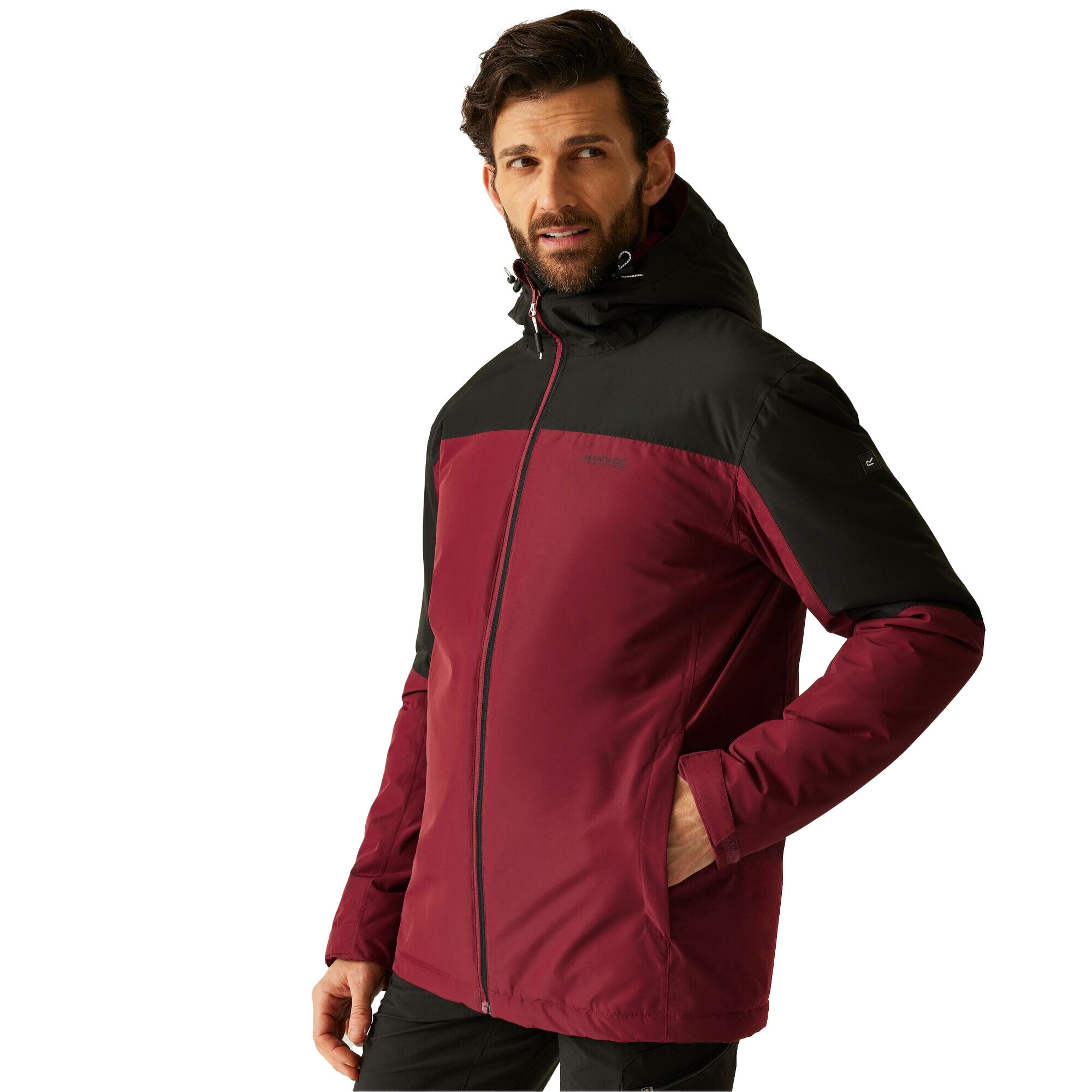 Mens Thornridge Insulated Waterproof Jacket (Dark Maroon) | Decathlon