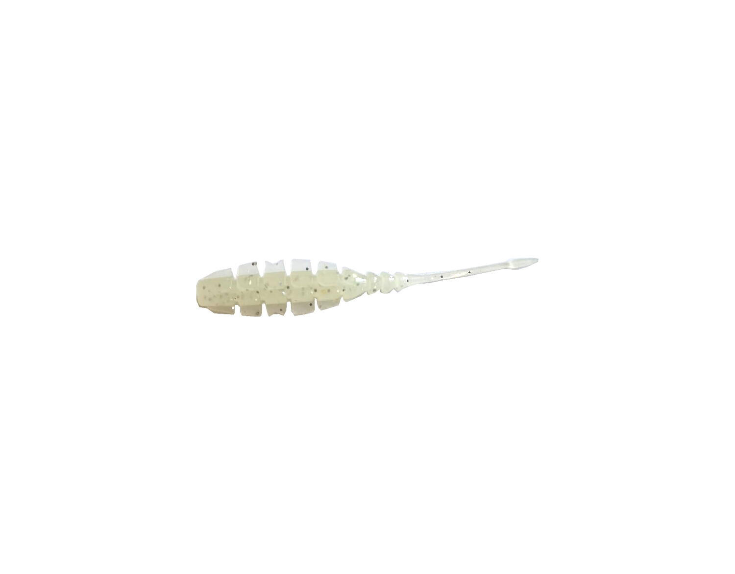GRUB MUSTAD AJI MICRO NAF 5 CM WHITE GLOW GLITTER, 10 BUC / PLIC