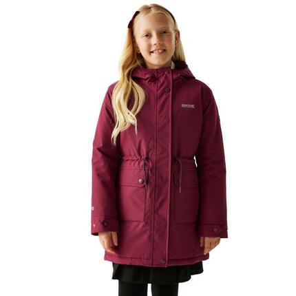 Veste Longue Imperméable À Capuche VALENTA Enfant (Rose Bordeaux / Pourpre)