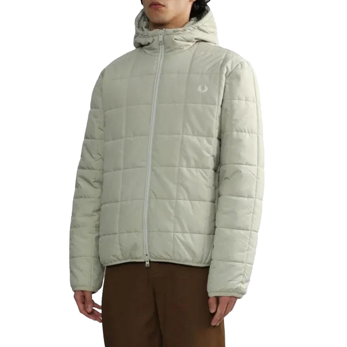 Veste Matelassée Motif/style Quadrillage Homme (Blanc Cassé) 4/4