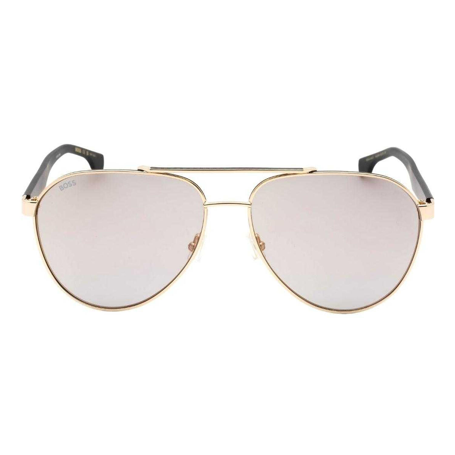UnifarbenSonnenbrille für Herren Schwarz/Gold 2/2