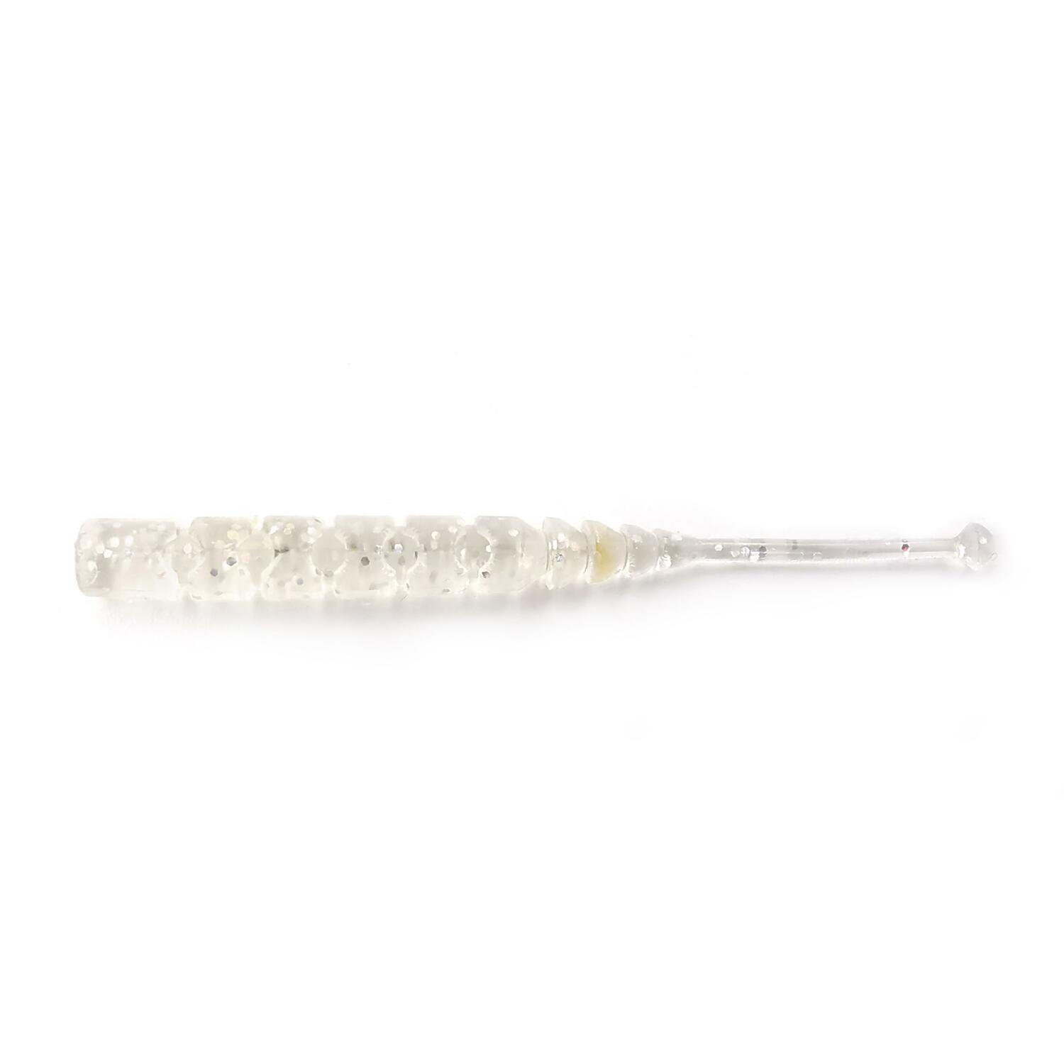 GRUB MUSTAD AJI MICRO PLU 5 CM CLEAR RAINBOW GLITTER, 15 BUC / PLIC