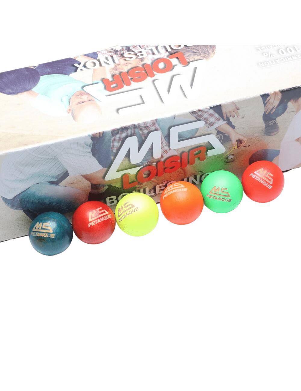 Paquet de 5 buts pétanque en bois multicolore - MS Pétanque 2/6