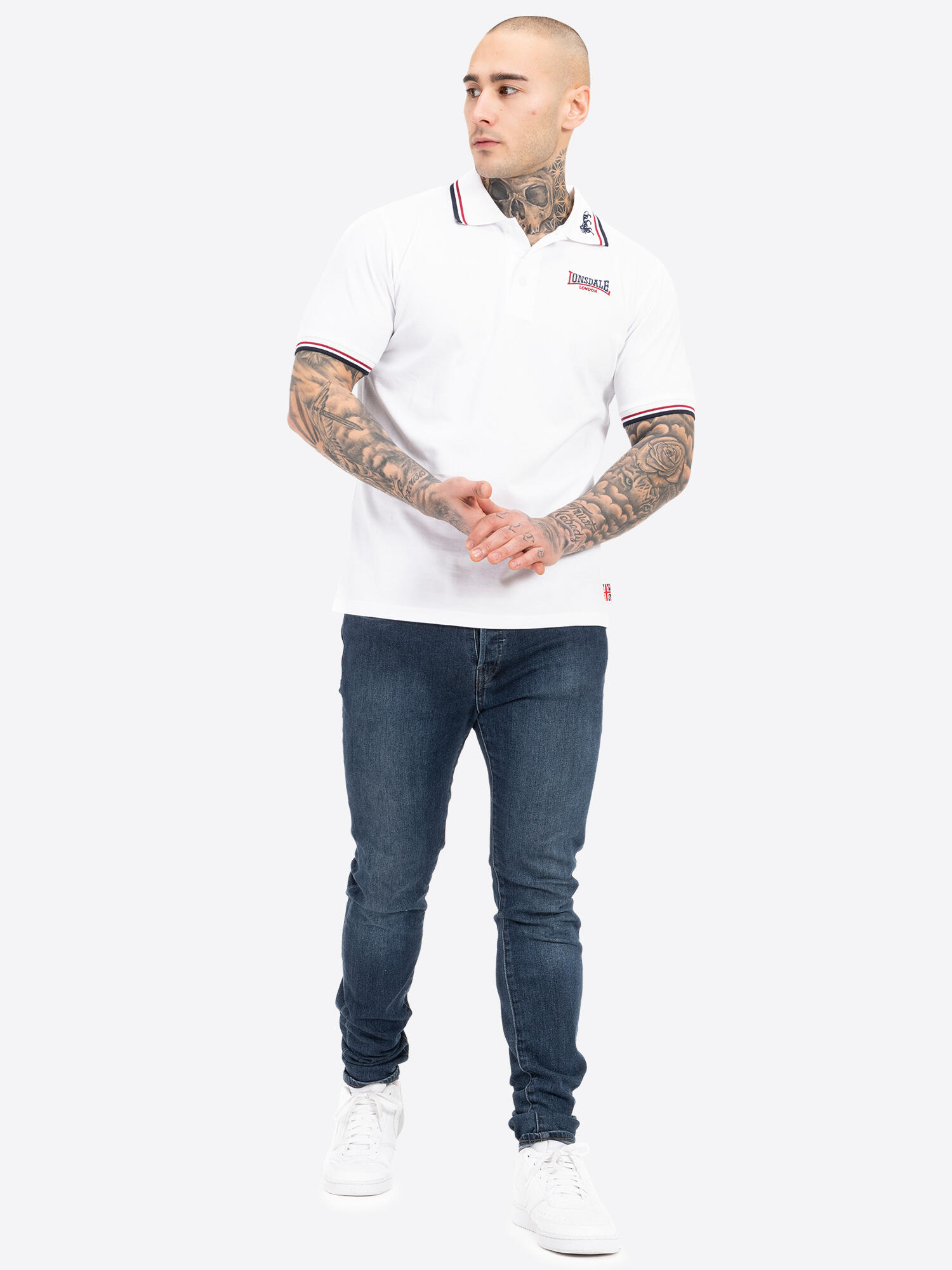 Polo pour homme Lonsdale Lion Blanc 3/5