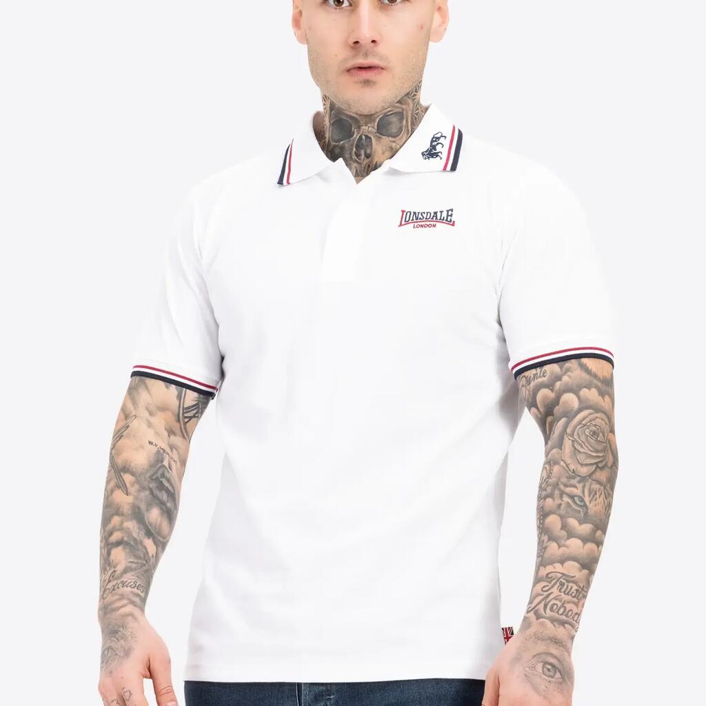 Polo pour homme Lonsdale Lion Blanc