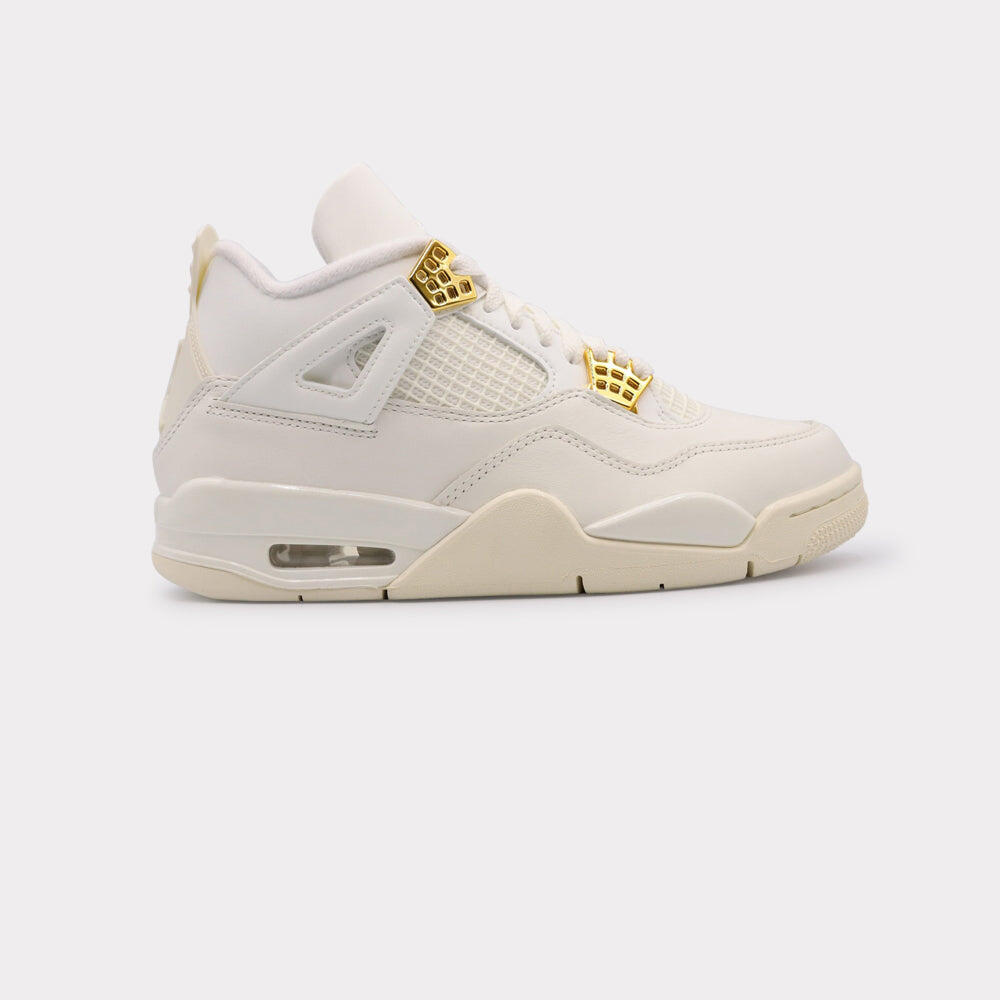 Unisex - Lifestyle - Shoes - Metallic finish, Air Jordan 4 - Sail/Metallic Gold