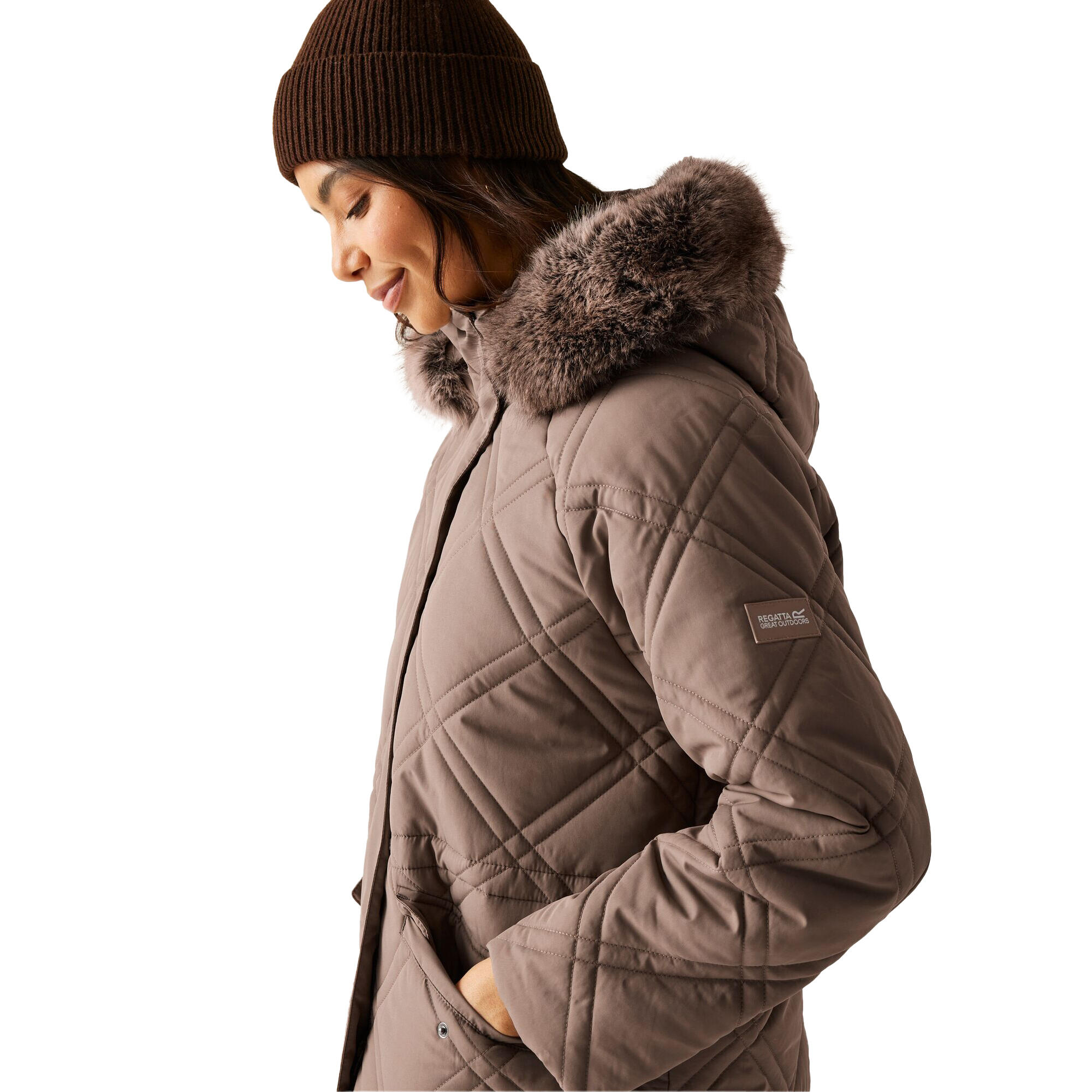 Veste Matelassée FREYLA Femme (Marron) 4/5