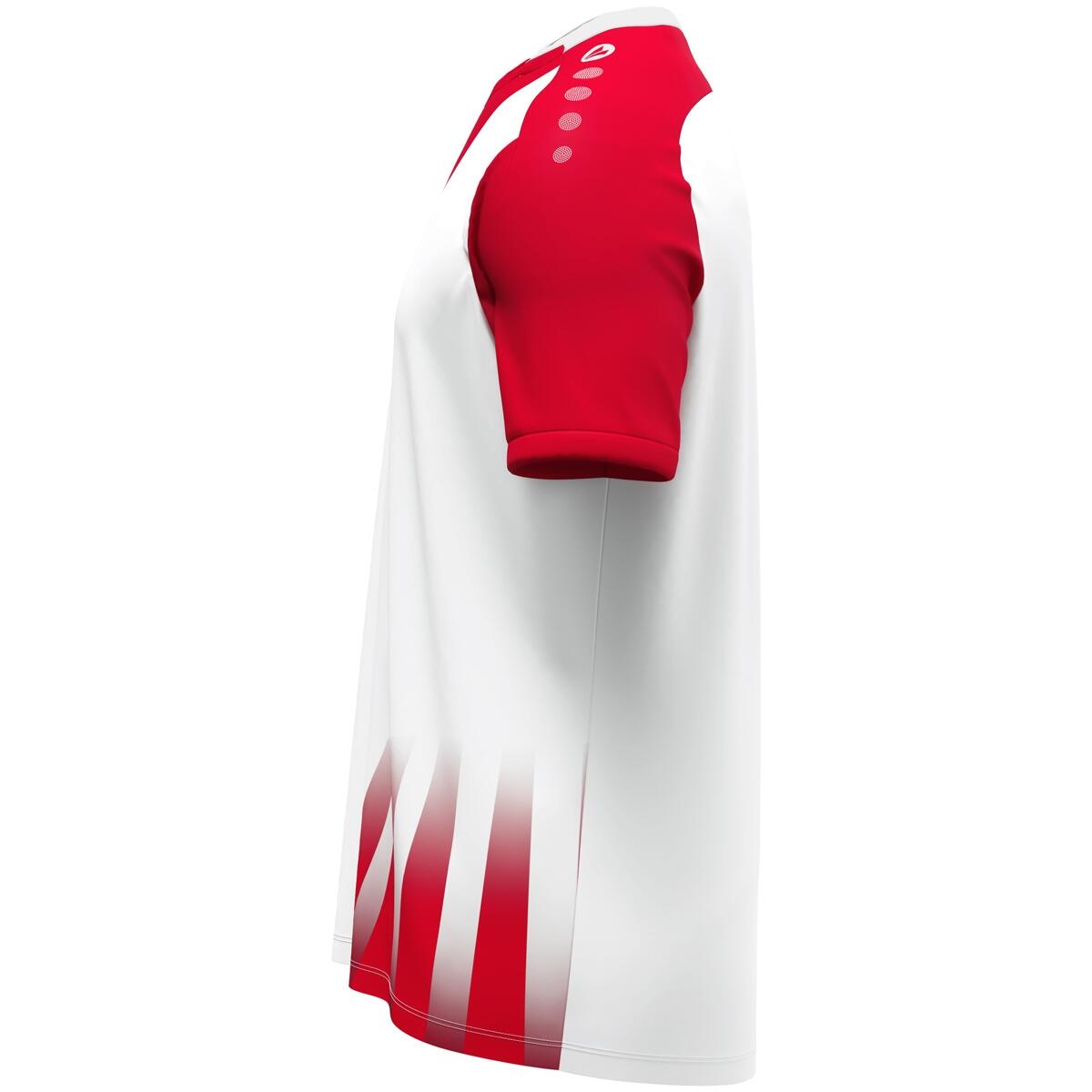Jako Maillot Vintage Manches Courtes Hommes - Blanc / Rouge 2/5