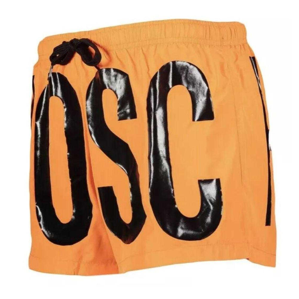 Mens Logo Polyester Swim Shorts (Light Orange) 3/3