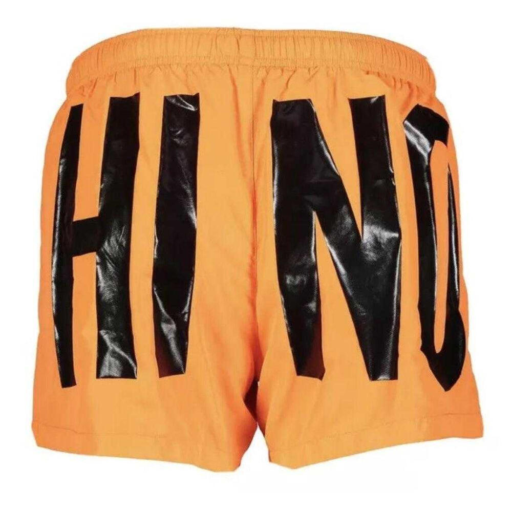 Mens Logo Polyester Swim Shorts (Light Orange) 2/3