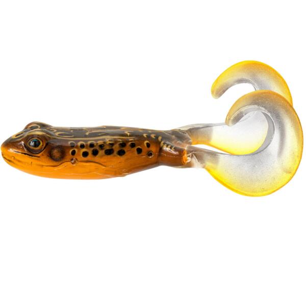 BROASCA LIVE TARGET FREESTYLE FROG 7,5CM 524 FIRE TIP ORANGE, 2 BUC / PLIC
