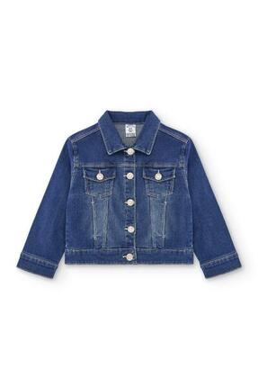 Cazadora vaquera de niña | Denim azul con volante