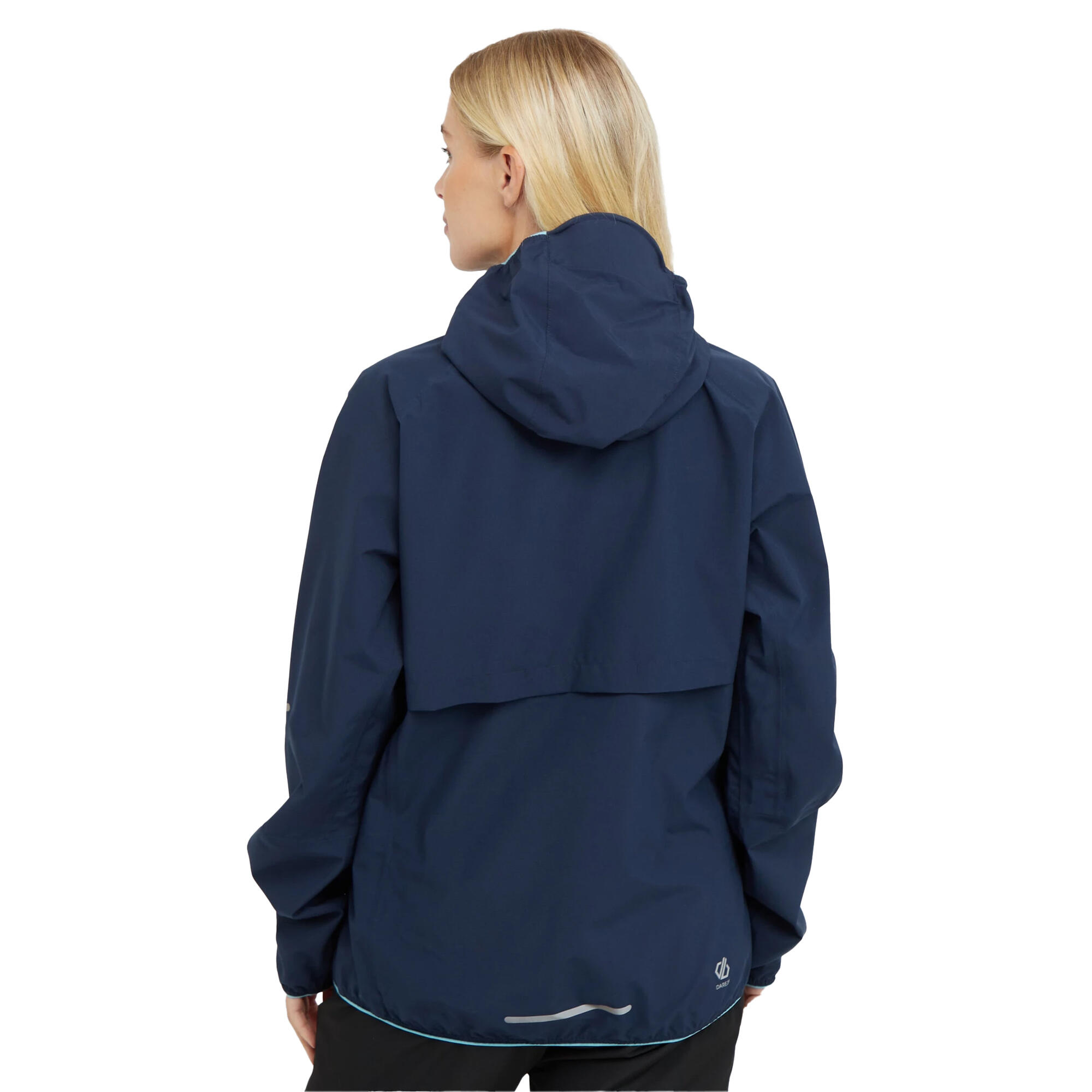 Veste Imperméable Légère À Capuche Femme (Bleu Marine) 2/5