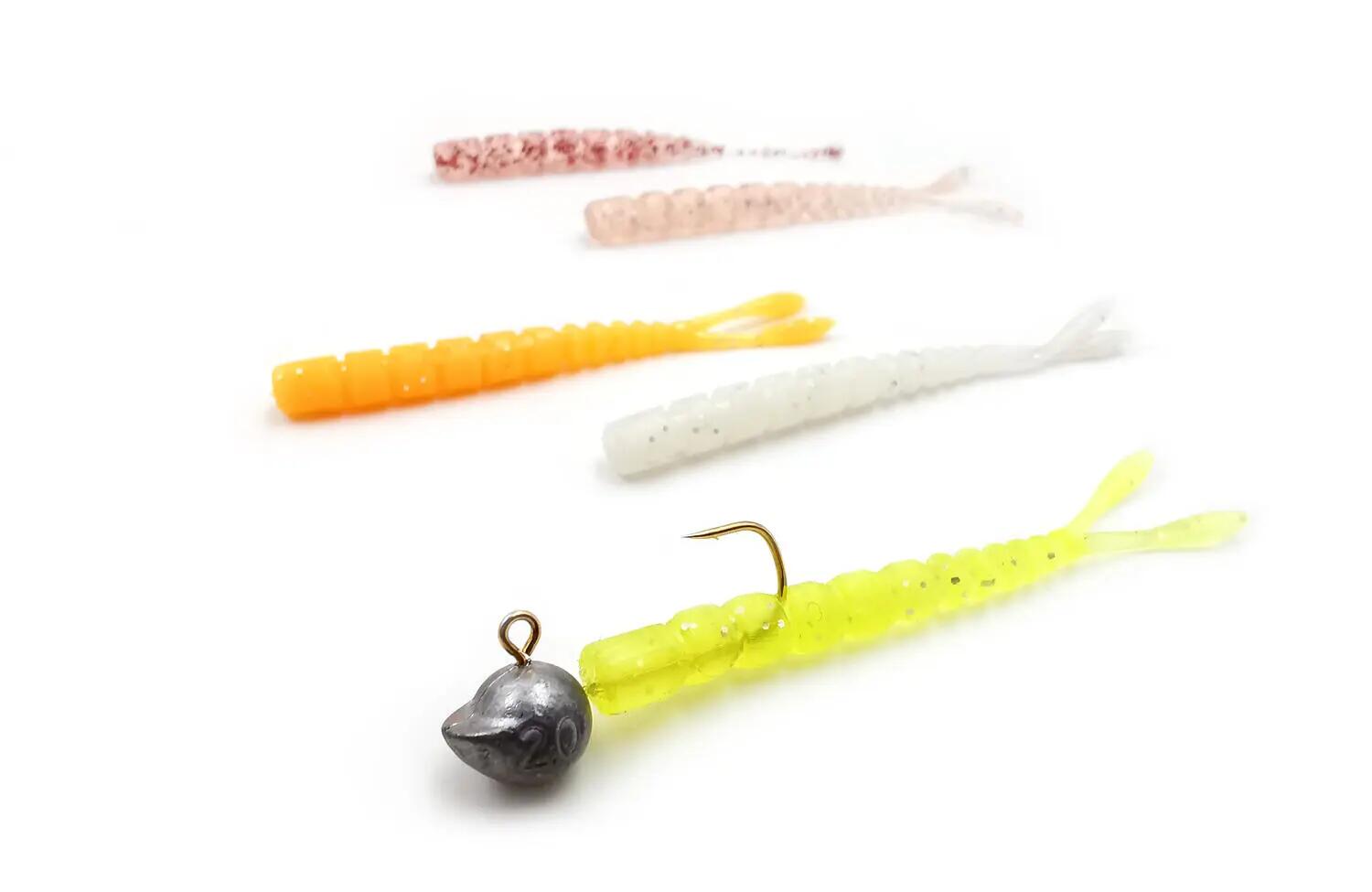 GRUB MUSTAD AJI MICRO PILO 5 CM CLEAR SILVER GLITTER, 15 BUC / PLIC 2/3