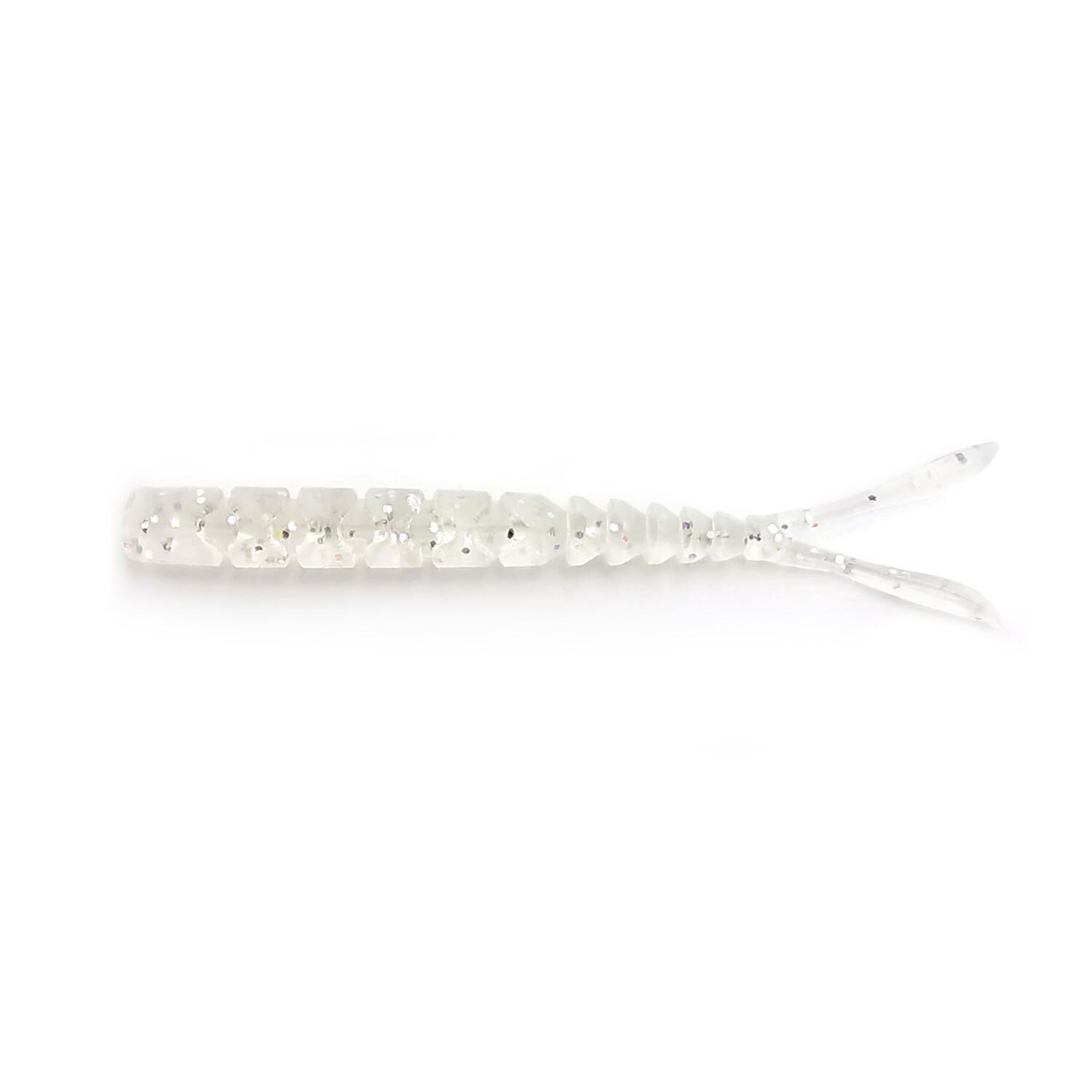 GRUB MUSTAD AJI MICRO PILO 5 CM CLEAR RAINBOW GLITTER, 15 BUC / PLIC