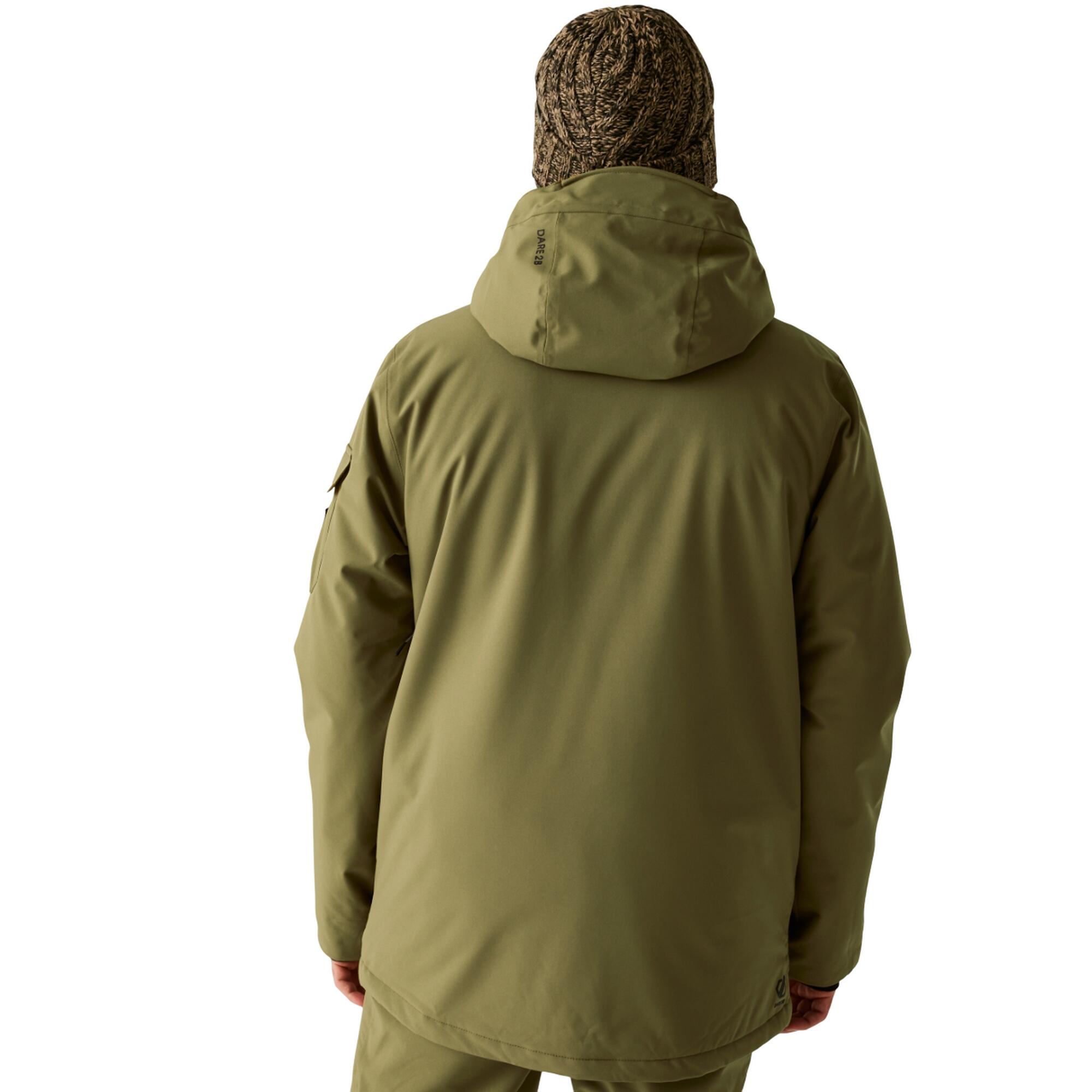 Blouson De Ski Motif/style Double Pointe Homme (Vert Olive) 4/5