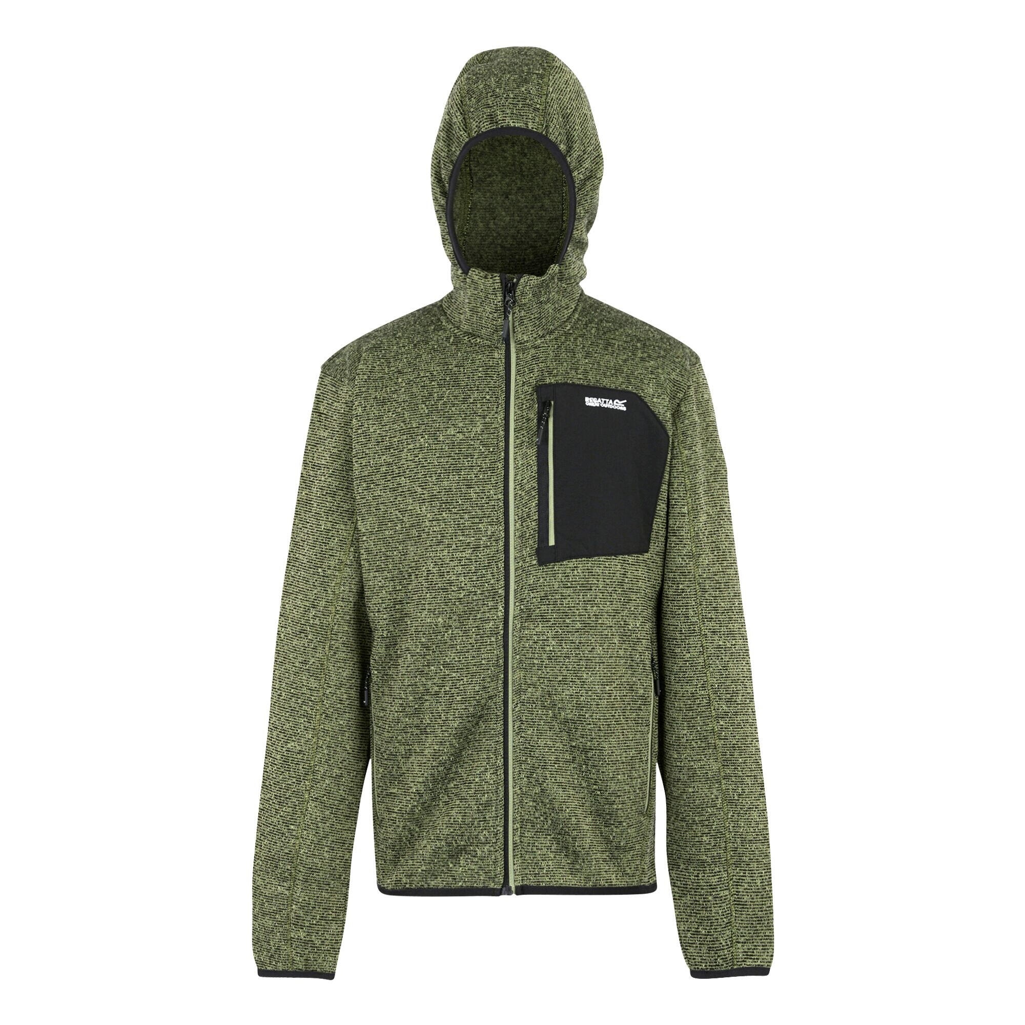 REGATTA Mens Newhill Marl Full Zip Fleece Jacket (Oil Green)