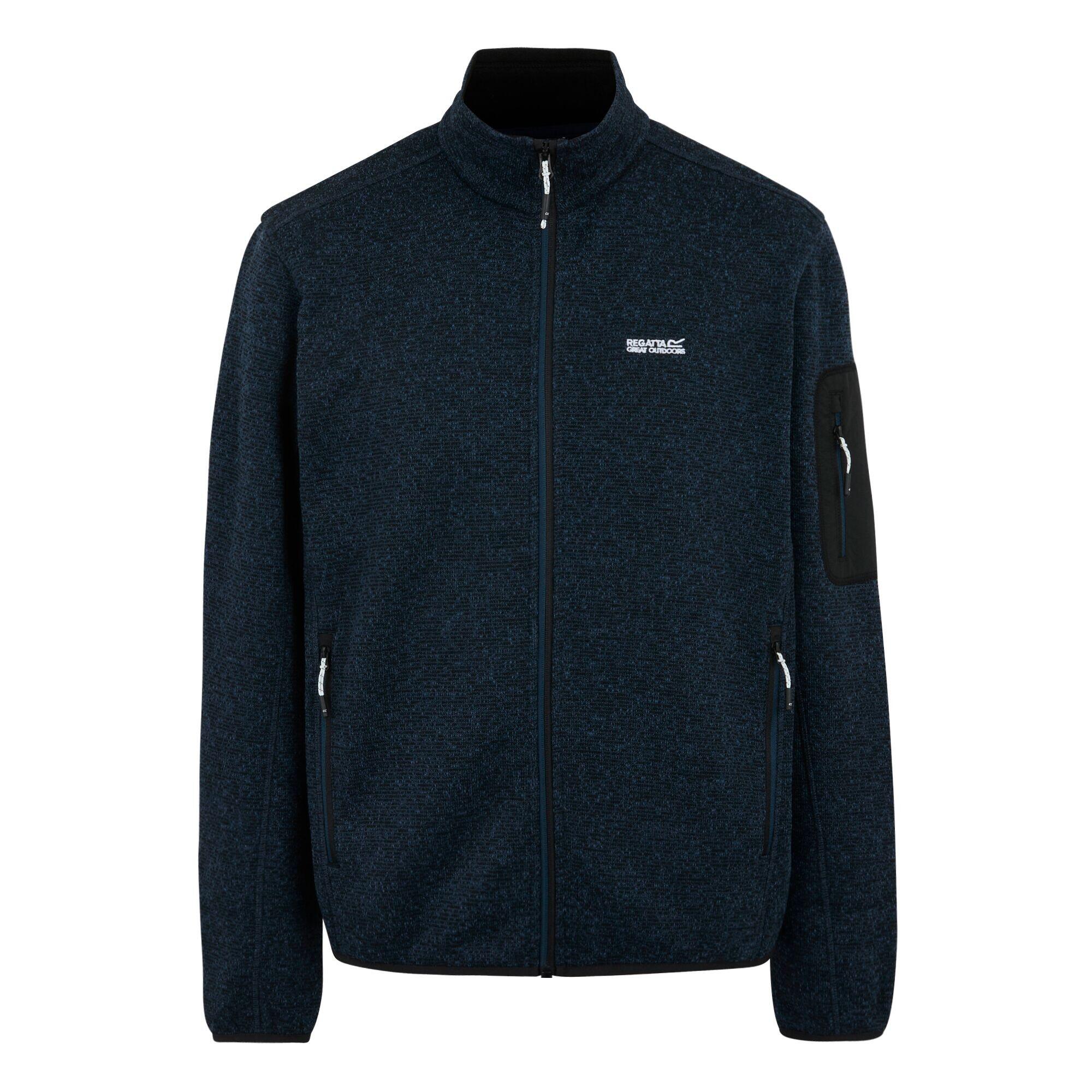 REGATTA Mens Newhill Marl Full Zip Fleece Jacket (Moonlight Denim)