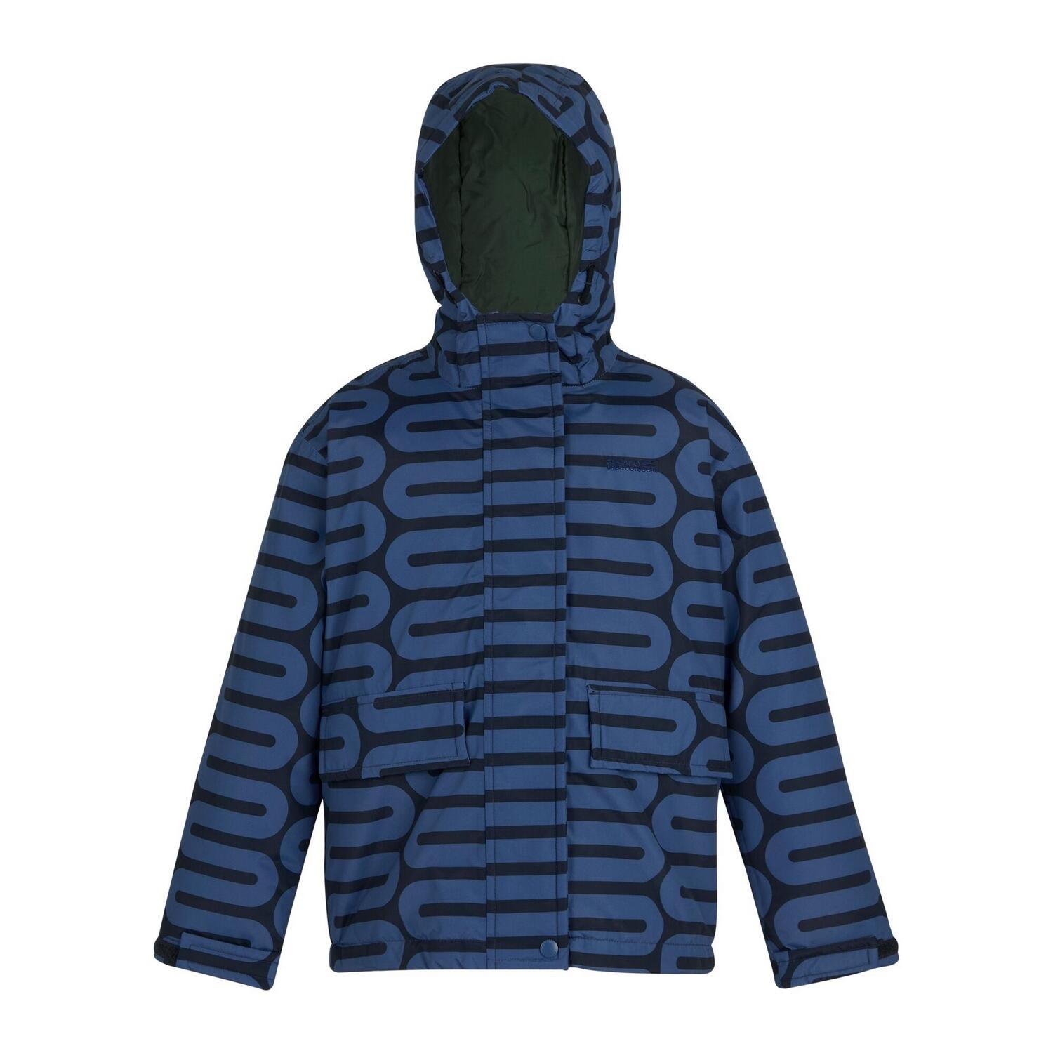 REGATTA Girls Orla Kiely Waterproof Jacket (Blue)