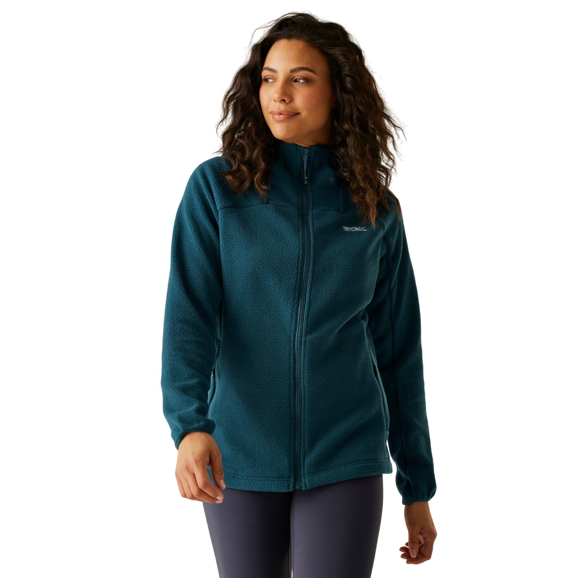 Womens/Ladies Elinn Hooded Fleece Jacket (Moroccan Blue) 4/5