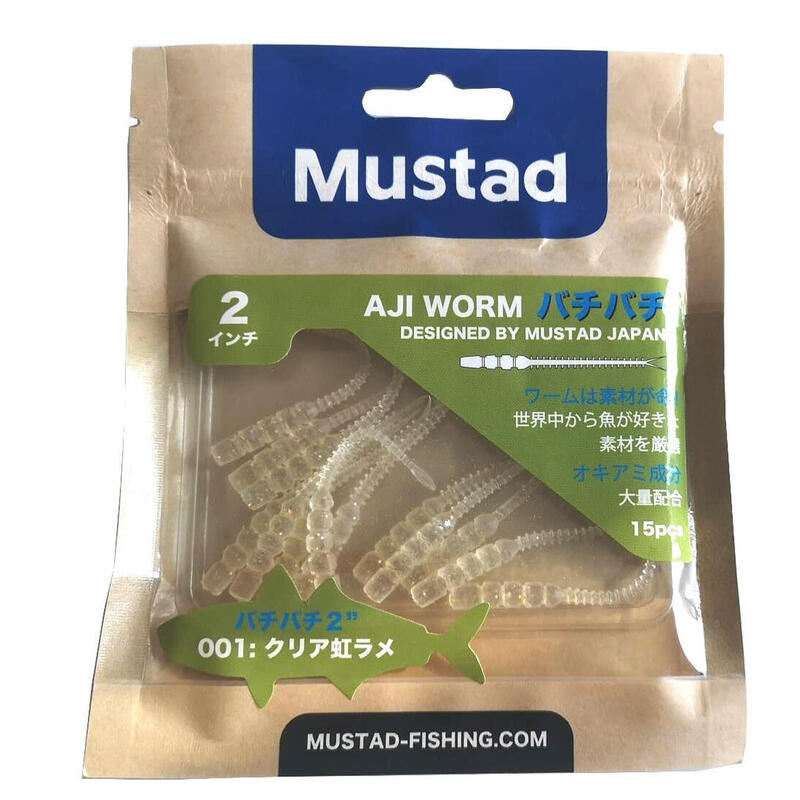 GRUB MUSTAD AJI BACHI BACHI 5 CM CLEAR RAINBOW GLITTER