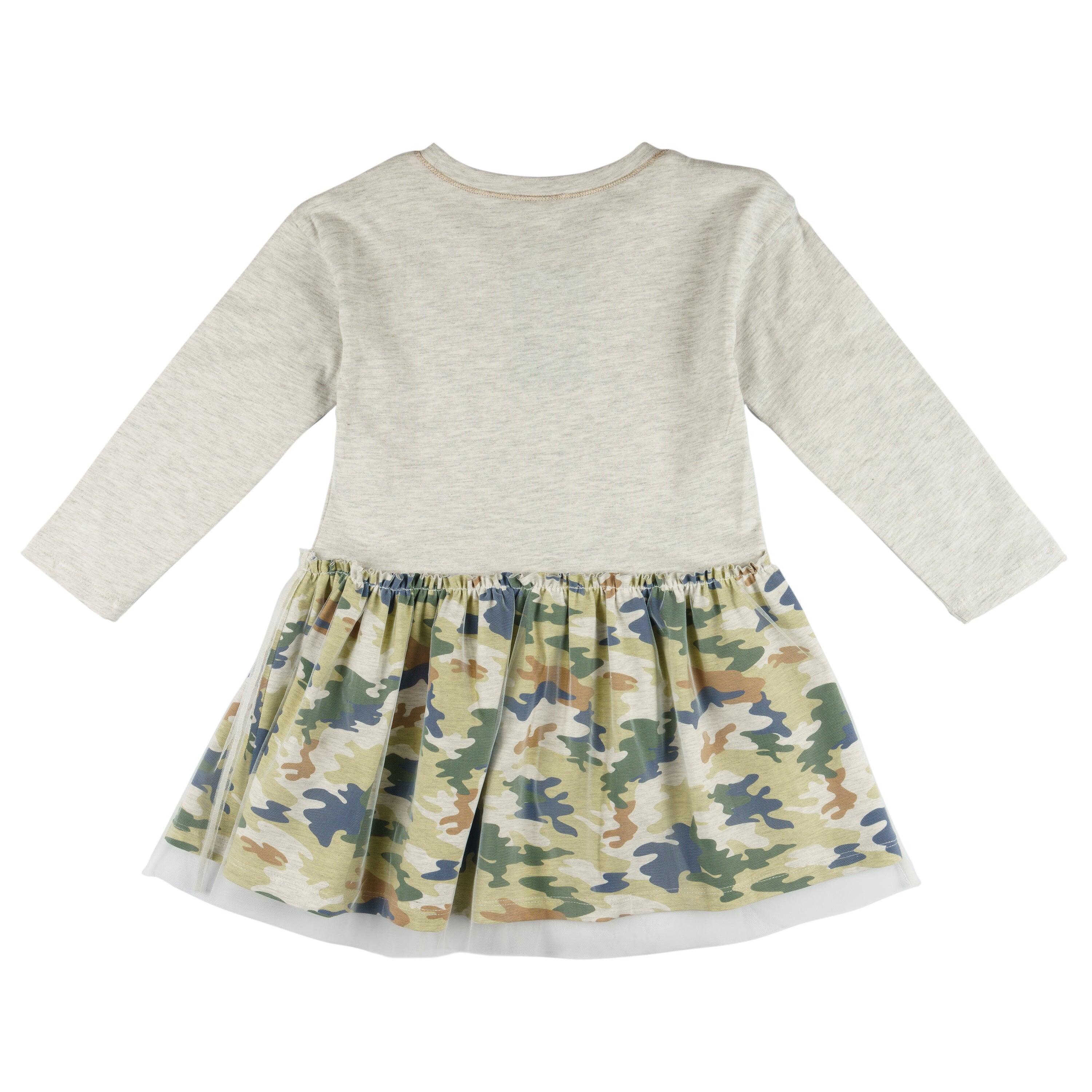 Vestido verde estampado para menina 3/5