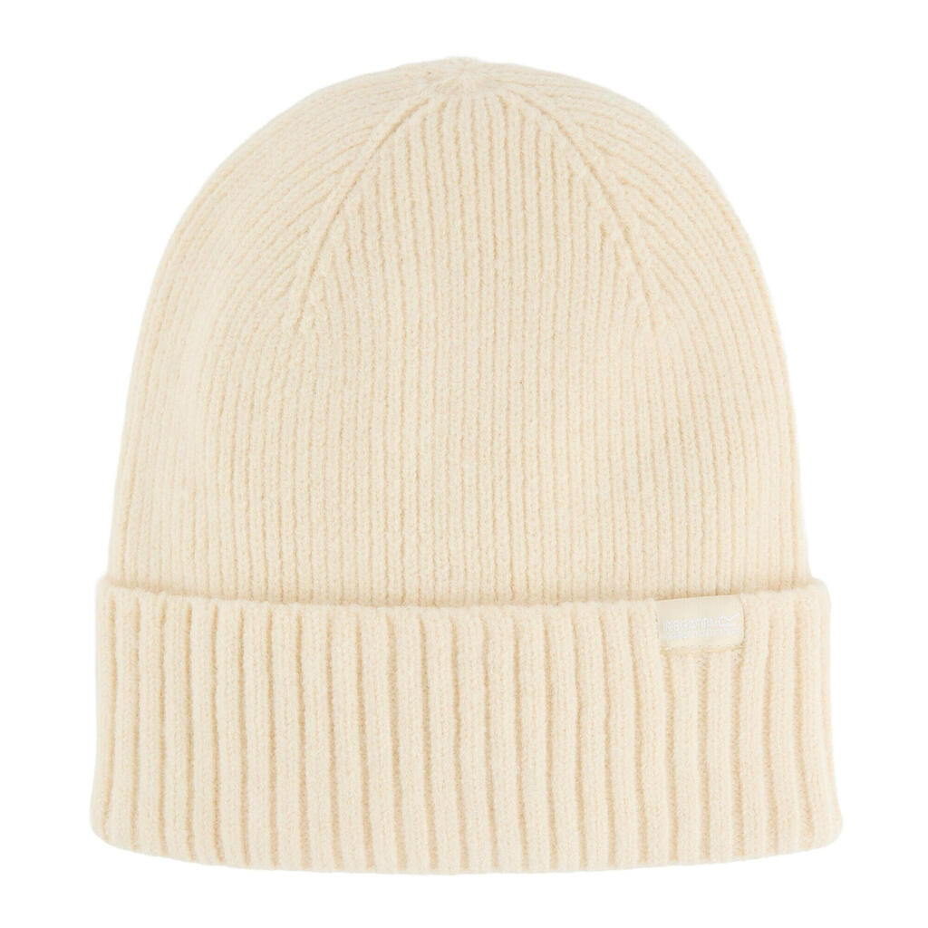 Womens/Ladies Basic Ribbed Beanie (Light Vanilla)