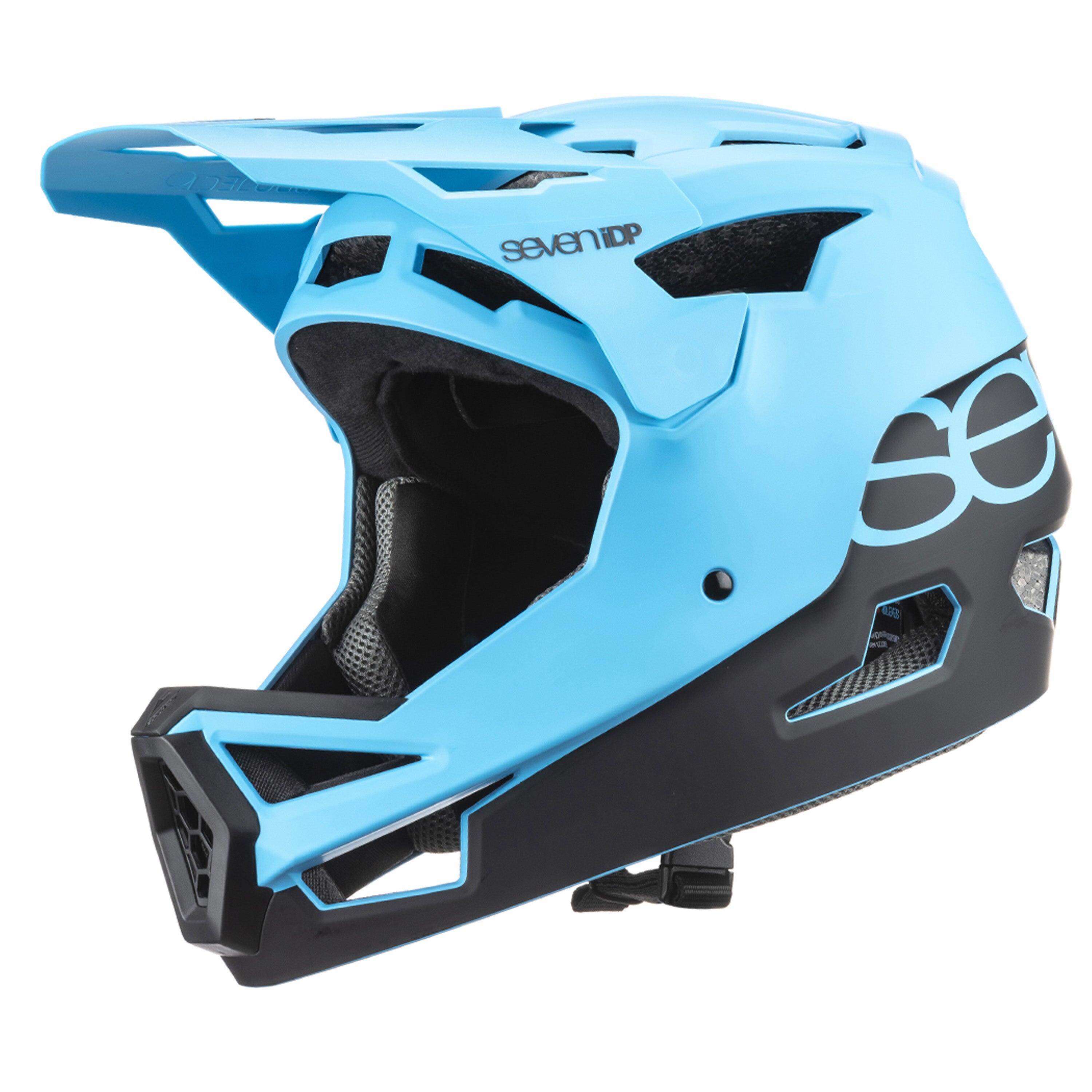 Project 23 ABS Full Face Helmet - Ocean Blue/Black | Decathlon