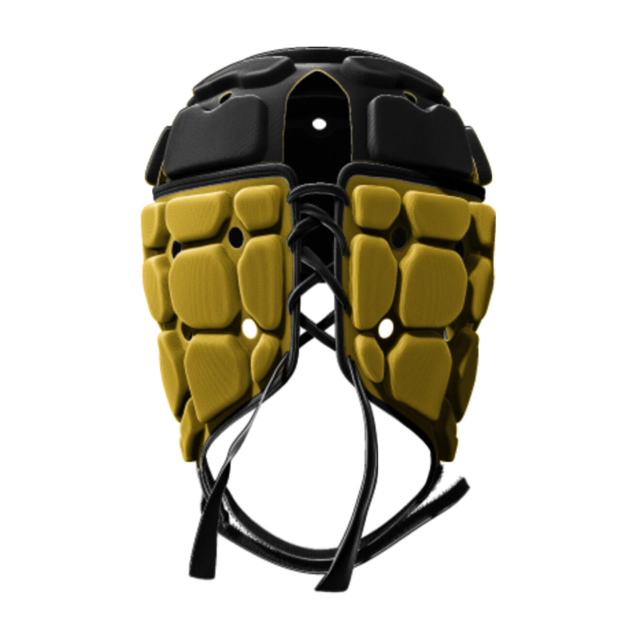 Casque de rugby Impact Brumby Noir et jaune 2/3