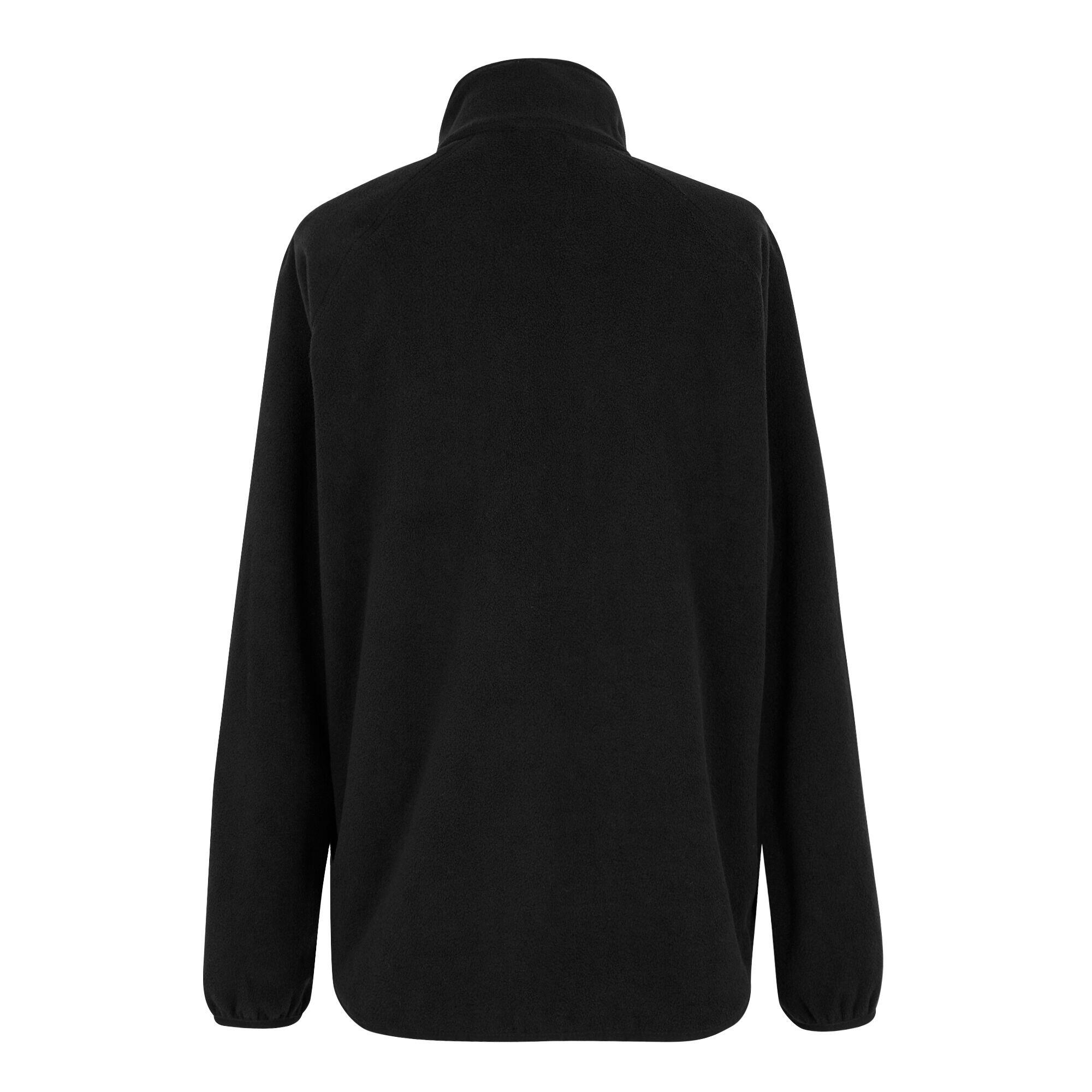 Womens/Ladies Frankie Quarter Zip Fleece Top (Black) 2/5