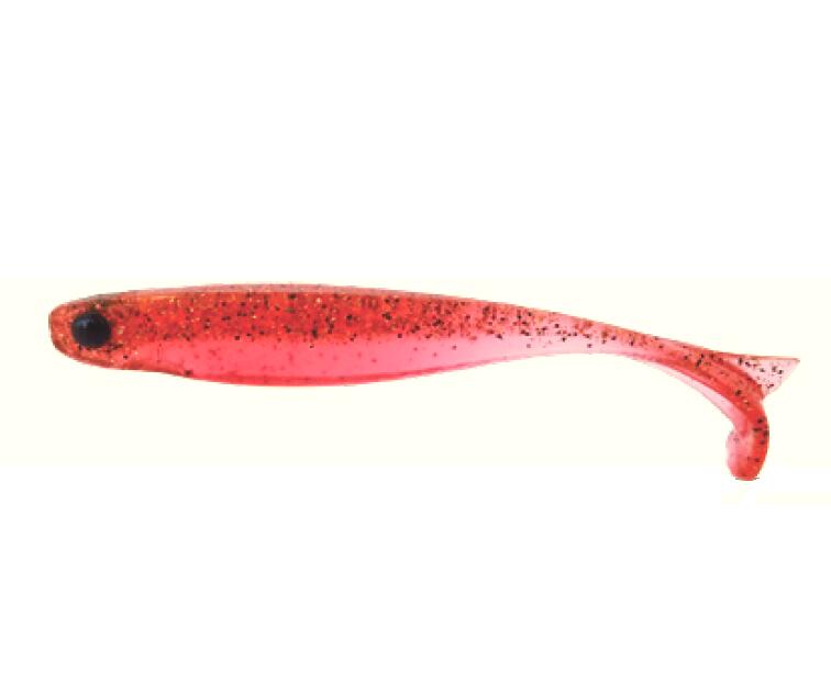 SHAD MUSTAD MEZASHI TAIL MINNOW 8,8 CM TRANSPARENT RED, 6 BUC / PLIC