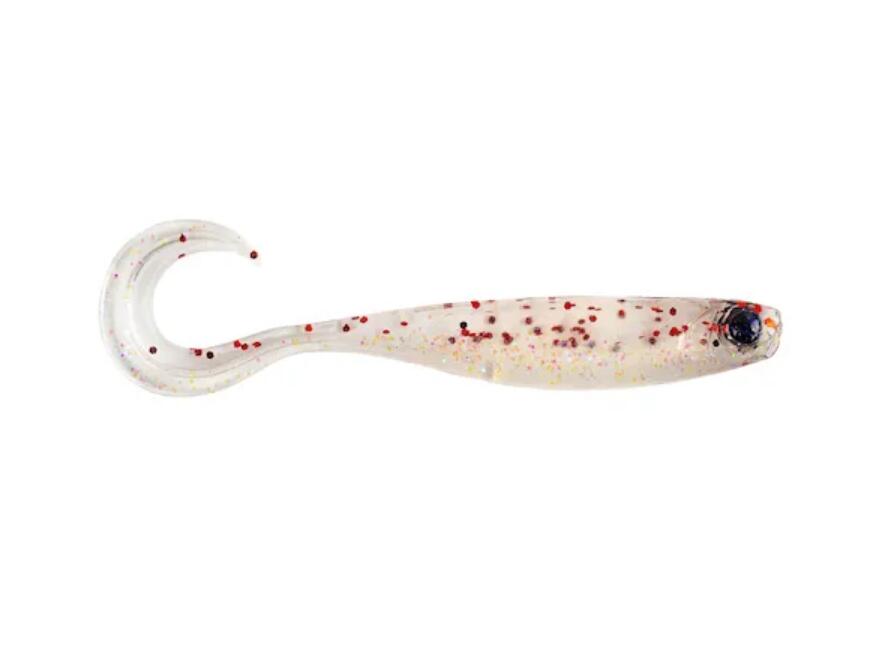 Shad Mustad Mezashi curly tail minnow 9 cm clear magic, 6 buc / plic